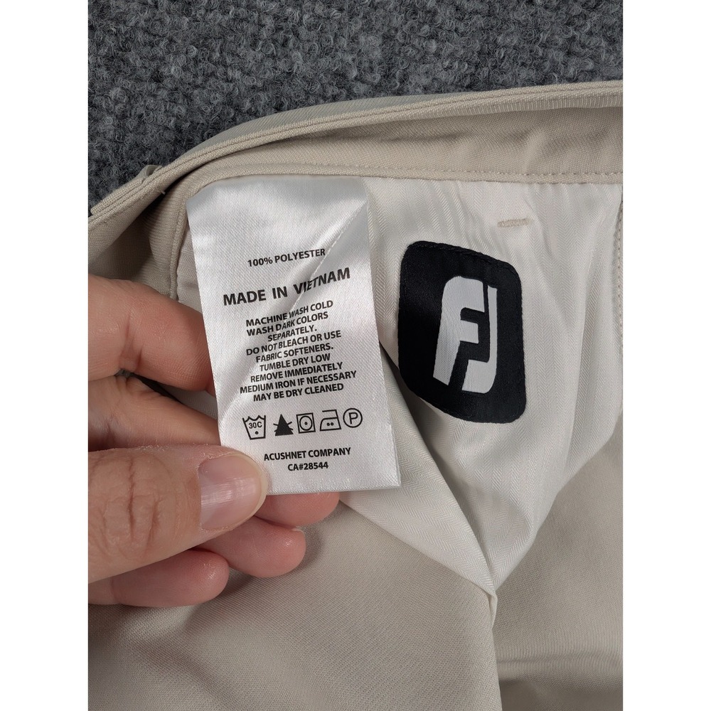 FootJoy Knit Golf Pants Mens 38/32 Beige Performance‎ Casual Stretch Comfort - Picture 8 of 11